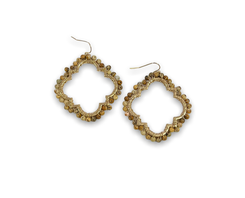 Troubled You: Neutral Drop Earrings