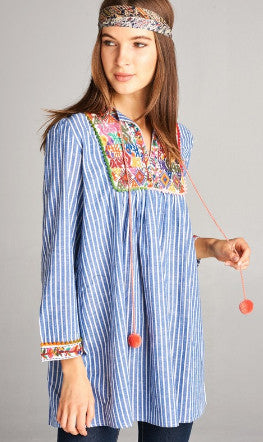 That's so 70's Tunic: Blue/Multi