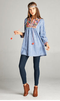 That's so 70's Tunic: Blue/Multi